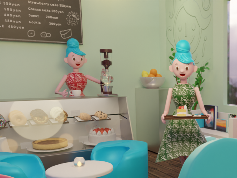 カフェができてきておりますよ